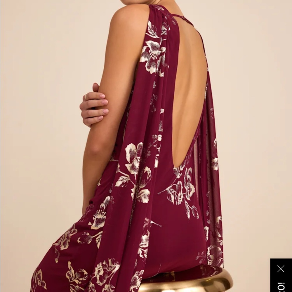 Floral Open Back Dress